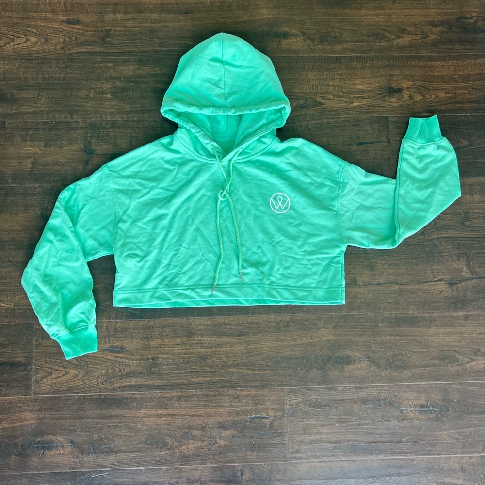 Mint Green Cropped Hoodie